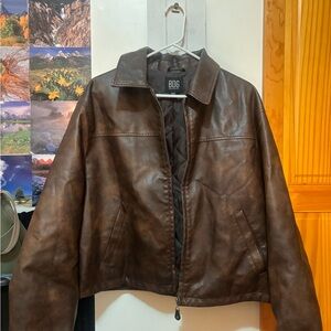 BDG Women's Dark Brown Leather Jacket